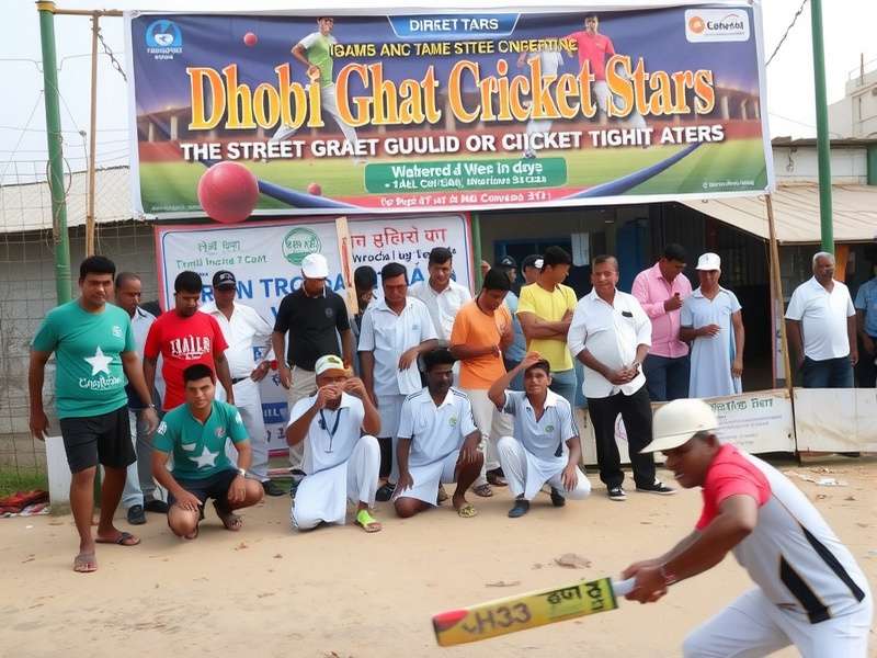Dhobi Ghat Cricket Stars community event with players celebrating